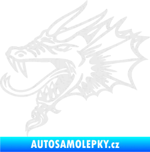 Samolepka Dragon 046 levá Ultra Metalic bílá