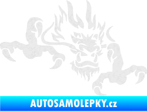 Samolepka Dragon 049 pravá Ultra Metalic bílá
