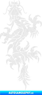 Samolepka Dragon 050 levá Ultra Metalic bílá