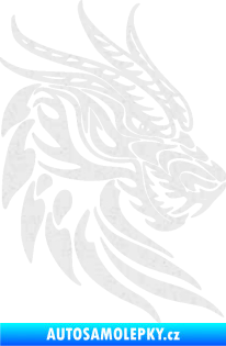Samolepka Dragon 051 pravá dračí hlava Ultra Metalic bílá