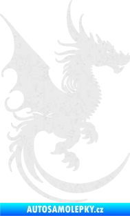 Samolepka Dragon 052 pravá Ultra Metalic bílá