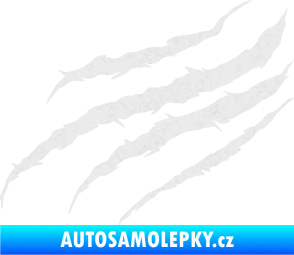 Samolepka Drápanec 001 levá Ultra Metalic bílá