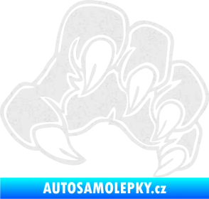 Samolepka Drápy 001 pravá Ultra Metalic bílá