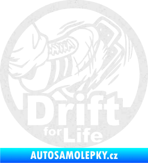 Samolepka Drift for life Ultra Metalic bílá