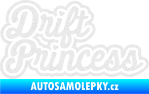 Samolepka Drift princess nápis Ultra Metalic bílá
