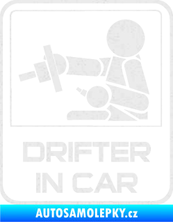 Samolepka Drifter in car 001 Ultra Metalic bílá