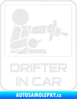 Samolepka Drifter in car 002 Ultra Metalic bílá