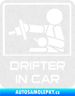 Samolepka Drifter in car 003 Ultra Metalic bílá