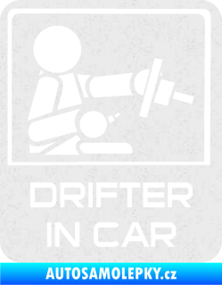 Samolepka Drifter in car 004 Ultra Metalic bílá