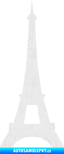 Samolepka Eifelova věž 001 Ultra Metalic bílá