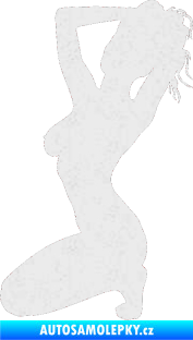 Samolepka Erotická žena 012 levá Ultra Metalic bílá