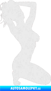Samolepka Erotická žena 012 pravá Ultra Metalic bílá