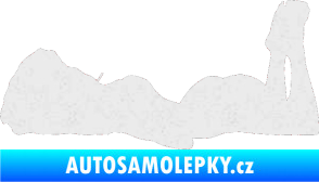 Samolepka Erotická žena 034 levá Ultra Metalic bílá