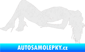 Samolepka Erotická žena 035 levá Ultra Metalic bílá