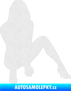 Samolepka Erotická žena 037 pravá Ultra Metalic bílá