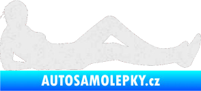 Samolepka Erotická žena 045 pravá Ultra Metalic bílá