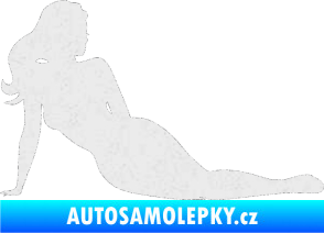 Samolepka Erotická žena 051 pravá Ultra Metalic bílá