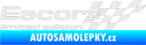 Samolepka Escort limited edition pravá Ultra Metalic bílá