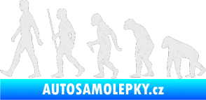 Samolepka Evoluce 001 levá Ultra Metalic bílá