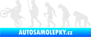 Samolepka Evoluce 002 motokros levá Ultra Metalic bílá
