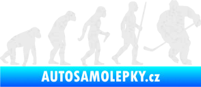Samolepka Evoluce 003 hokej pravá Ultra Metalic bílá