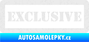 Samolepka Exclusive nápis v rámečku Ultra Metalic bílá