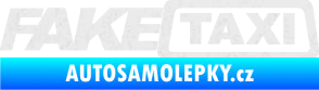 Samolepka Fake taxi nápis Ultra Metalic bílá