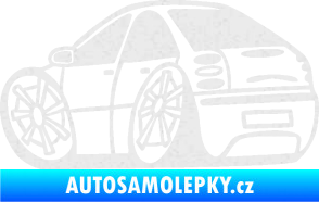 Samolepka Fiat Bravo karikatura levá Ultra Metalic bílá