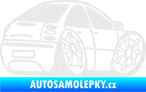Samolepka Fiat Bravo karikatura pravá Ultra Metalic bílá