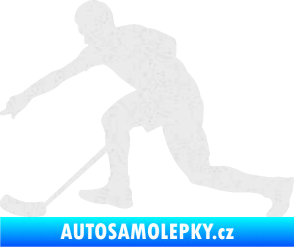 Samolepka Florbal 005 levá Ultra Metalic bílá
