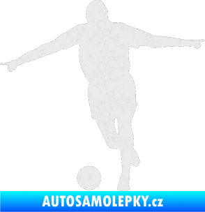 Samolepka Fotbalista 015 levá Ultra Metalic bílá