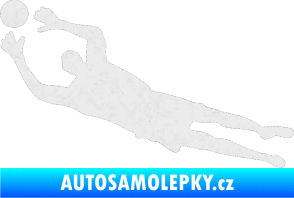 Samolepka Fotbalista 026 levá brankář Ultra Metalic bílá