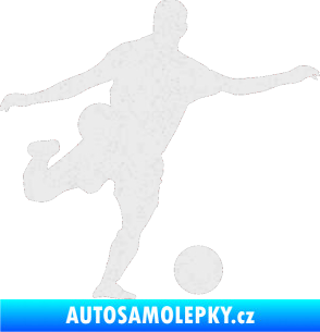 Samolepka Fotbalista 032 pravá Ultra Metalic bílá
