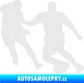 Samolepka Fotbalista 045 pravá Ultra Metalic bílá