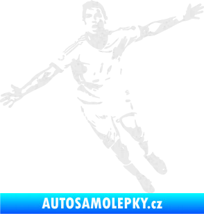 Samolepka Fotbalista 047 levá Ultra Metalic bílá