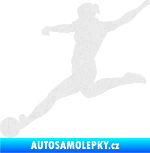 Samolepka Fotbalistka 002 levá Ultra Metalic bílá