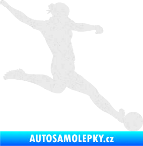Samolepka Fotbalistka 002 pravá Ultra Metalic bílá
