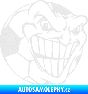 Samolepka Fotbalový míč 002 pravá Ultra Metalic bílá