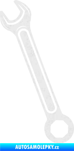 Samolepka Francouzský klíč levá Ultra Metalic bílá