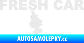 Samolepka Fresh car nápis s voňavým stromečkem Ultra Metalic bílá