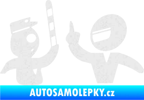 Samolepka Fuck the police 003 Ultra Metalic bílá