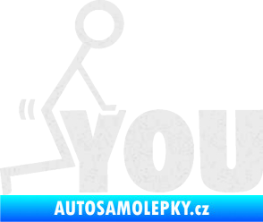 Samolepka Fuck you 002 Ultra Metalic bílá
