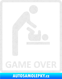 Samolepka Game over varianta baby Ultra Metalic bílá