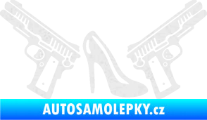 Samolepka Girl mafia 002 pravá Ultra Metalic bílá