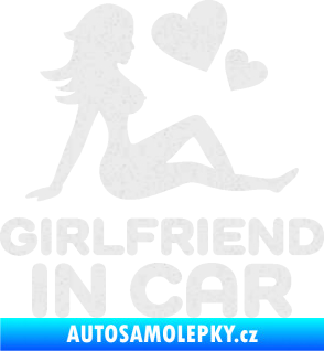 Samolepka Girlfriend in car Ultra Metalic bílá