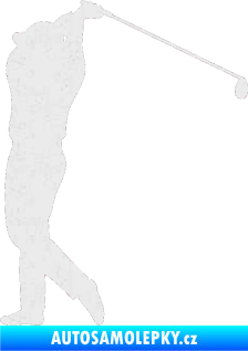 Samolepka Golfista 004 levá Ultra Metalic bílá
