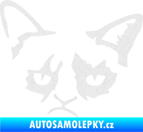 Samolepka Grumpy cat 001 levá Ultra Metalic bílá