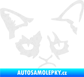 Samolepka Grumpy cat 001 pravá Ultra Metalic bílá