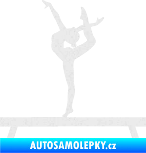 Samolepka Gymnastka 003 levá kladina Ultra Metalic bílá