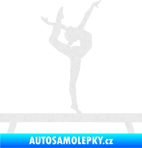 Samolepka Gymnastka 003 pravá kladina Ultra Metalic bílá